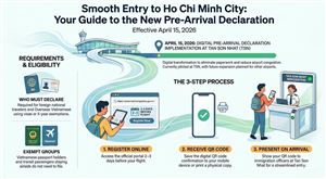 VIETNAM REQUIRES PRE -ARRIVAL DECLARATION FOR FOREIGNERS AT TAN SON NHAT AIPORT (HCMC).