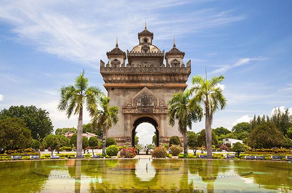 Patuxai - Arch or the Arc de Triomphe of Vientiane 